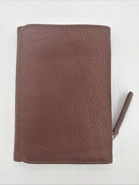 Osgoode Marley Leather Wallet, 17 Card Slots Pockets, Snap Closure, Brandy Color